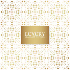 Luxury white ornament pattern design background