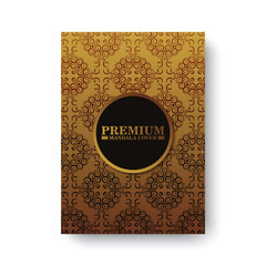 Luxury mandala cover in dark color