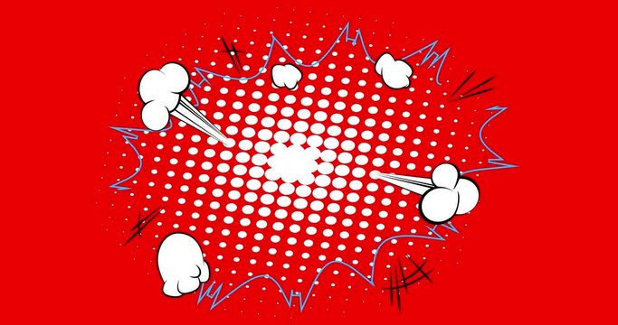 Super Cartoon background, comic book backdrop. Retro video, comics pop art animation.