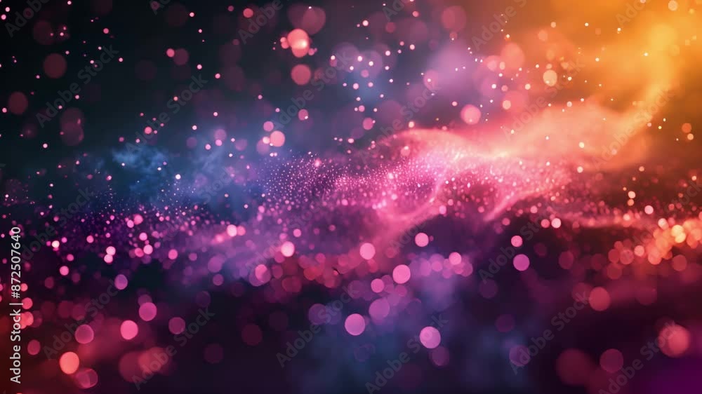 Aufkleber An abstract cosmic background image with a swirling, glowing wave of light. The image features red and blue lights against a dark backdrop.