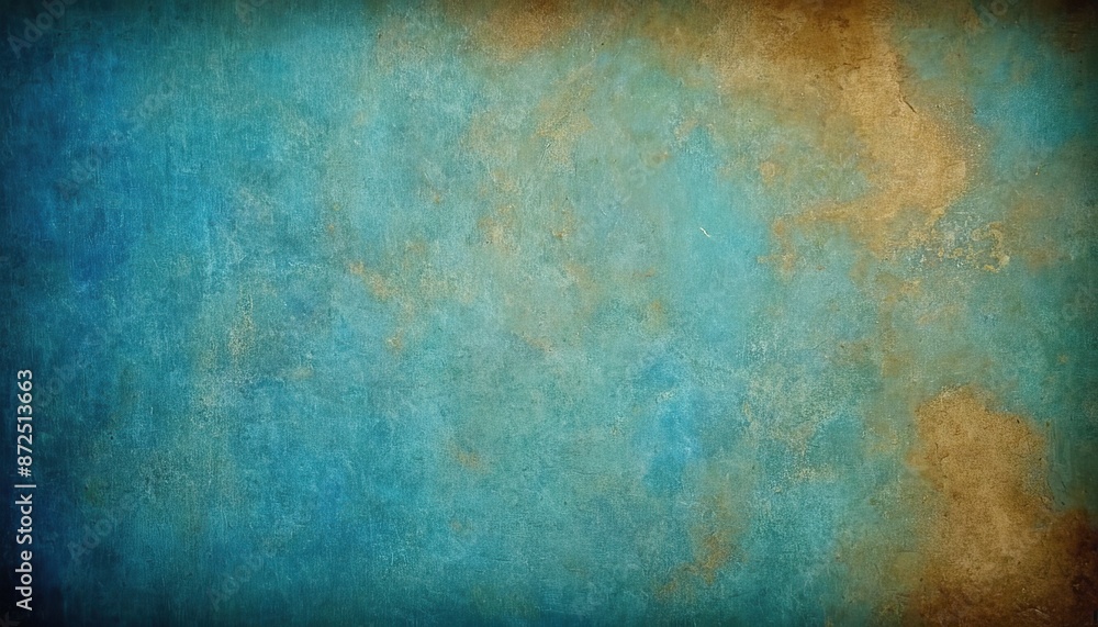 Poster vintage blue texture for background. artistic plaster. abstract pattern. illuminated rough surface b