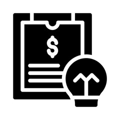 financial glyph icon