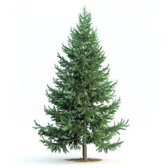 Obraz premium Fir tree isolated on white background