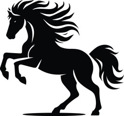 A jumping horse silhouette vector illustration