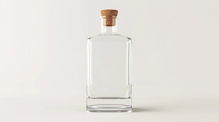 Clear White Glass Vodka, Gin, Rum, or Tequila Bottle

