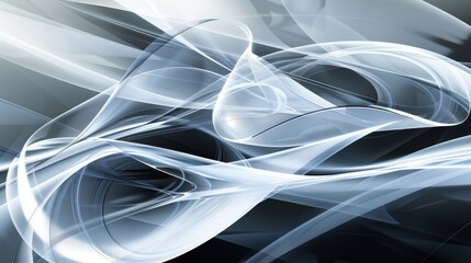 Overlapping transparent shapes forming dynamic abstract art