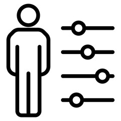 VIP special guest feature list vector icon for apps and websites