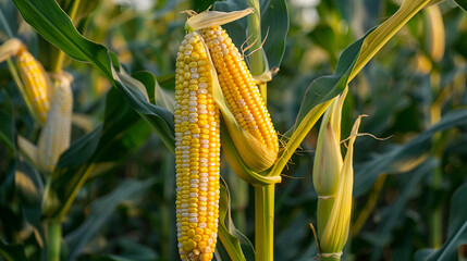 corn on the field ,generative ai