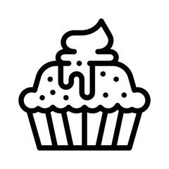 cupcake line icon