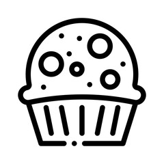 muffin line icon