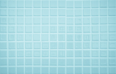 Blue light ceramic wall chequered and floor tiles mosaic background in bathroom, kitchen. Design pattern geometric with grid wallpaper texture decoration pool. Simple seamless abstract surface clean.