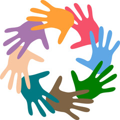Circle Colorful Hands