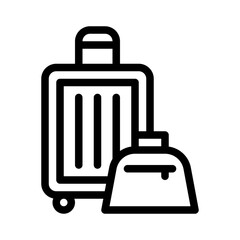 suitcase line icon