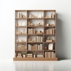 Empty wooden shelves offer versatile storage for books, décor, or anything you need to organize in your home or office