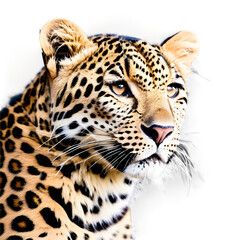 Obraz premium Full leopard isolated on transparent PNG background.