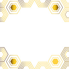 golden hexagon frame design