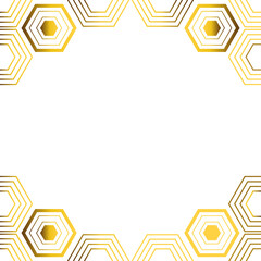 golden hexagon frame design