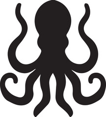 octopus silhouettes vector illustration