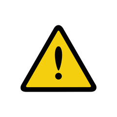 Triangle exclamation icon vector. ideal illustration for scenes about caution and warning. © Paolo