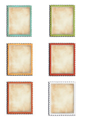 Set of vintage postage stamps