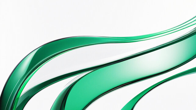 abstract background with green waves