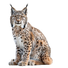 Fototapeta premium Serious Lynx Lawyer on White Background