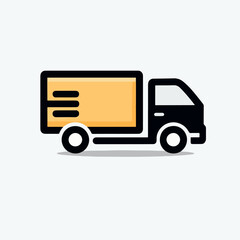 Delivery Truck Icon simple and clean in Illustrator Vector EPS 10 Format

