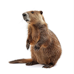Confident Male Accountant with Calculator Isolated on White Background