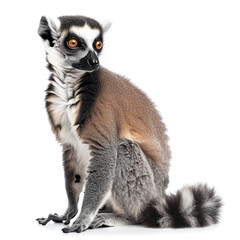 Lemur isolated on white background