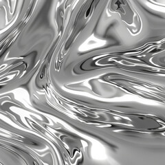 Glossy silver metal fluid glossy chrome mirror water effect background background