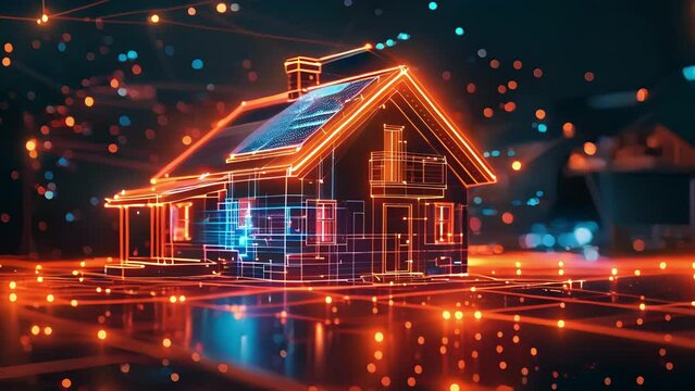 In a smart home different household devices are connected through a 5G network slice dedicated to home automation allowing for remote control of appliances and systems for improved