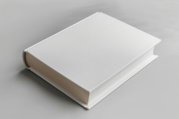 Fototapeta premium White book cover mockup on isolated white background created with generative AI