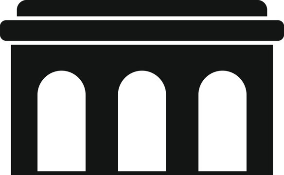 recommend clip art: Simple icon of a bridge with arches, symbolizing infrastructure, transportation, or travel