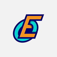 Initial Letter EO or OE Logo, Monogram Logo letter E with O combination, design logo template element, vector illustration