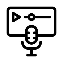 microphone line icon