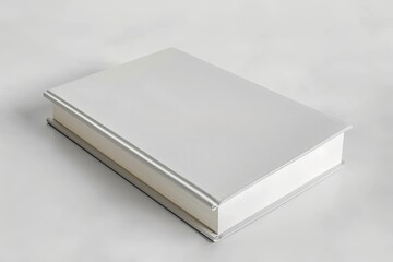 Fototapeta premium White book cover mockup on isolated white background created with generative AI