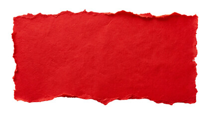 Red paper with torn edges texture for using as text box	