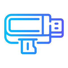 card reader Line Gradient Icon