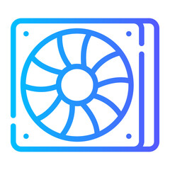 fan Line Gradient Icon