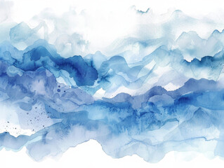Fototapeta premium Light blue watercolor texture with gentle gradients and flowy patterns
