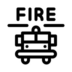 fire truck line icon