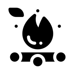 bonfire glyph icon