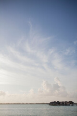 Overwater bungalows, Bora Bora lagoon, French Polynesia
