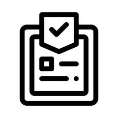 checklist line icon