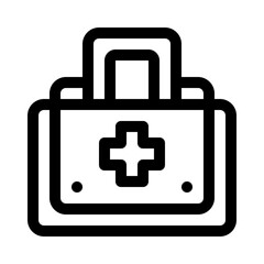 first aid kit line icon