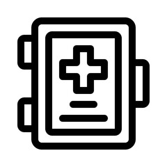 Fototapeta premium medicine cabinet line icon