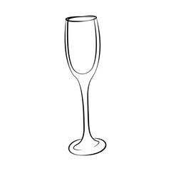 eps file of a black and white wine glass illustration. Perfect for stickers, patterns, and graphic elements on your posters and flyers with kitchen and food theme.