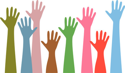 Colorful Volunteer Hands