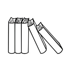 Hand drawn book doodle element, education symbols. Vector illustration for book store, reading club, learning, library, Doodle Illustration style.