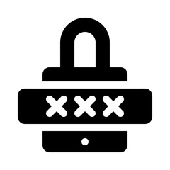 padlock glyph icon